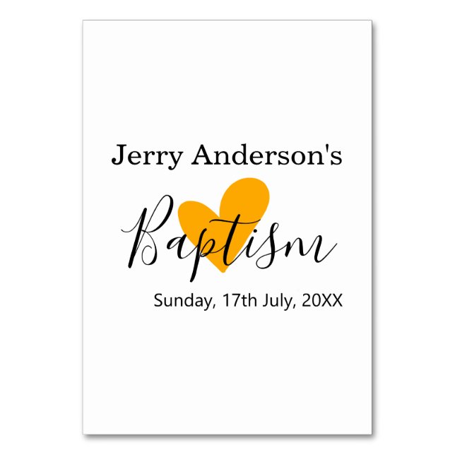 Numéro De Table Catholic baptism kids modern simple QR minimal (Par défaut)