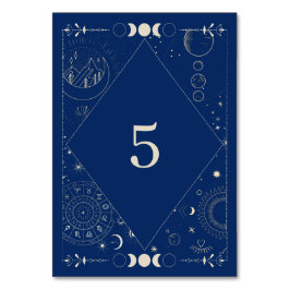 Numéro De Table Celestial sun moon cosmic ethereal wedding 