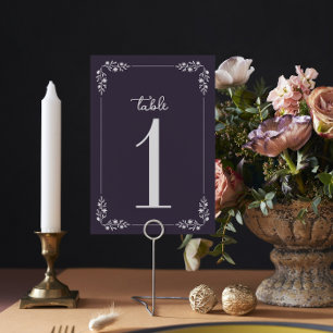 Numéro De Table Charlotte Frame   Couleurs courbes   Mariage
