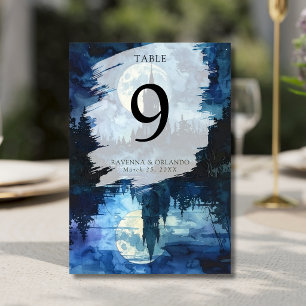 Numéro De Table Château de la forêt hantée Mariage Romance Moonlak