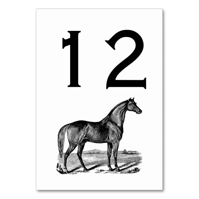 Numéro De Table Cheval vintage debout (Par défaut)