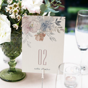 Numéro De Table Chic Blush Aquarelle Floral Mariage Website