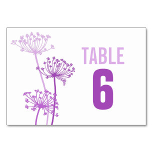 Numéro De Table Chiffres de la table de mariage de fleurs graphiqu