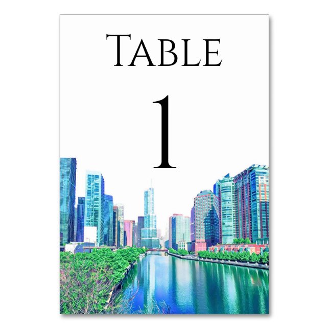 Numéro De Table Chiffres de table de la rivière Chicago (Par défaut)