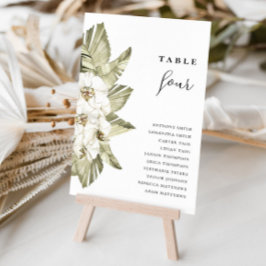 Numéro De Table Chiffres du Mariage blanc orchidée