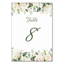 Chiffres du Mariage de fleurs blanches