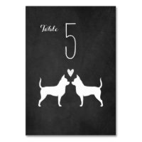 Chihuahua Chien Silhouettes Réception de mariage