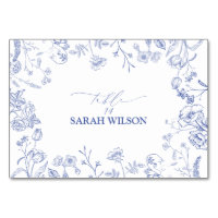 Chinoiserie French Blue Victorian Place Card