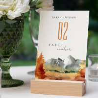 Chute Rouille Orange Mountain Trees Mariage de feu