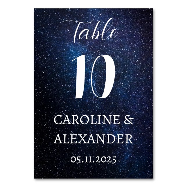Numéro De Table Ciel de nuit Constellation moderne Galaxie moderne (Par défaut)
