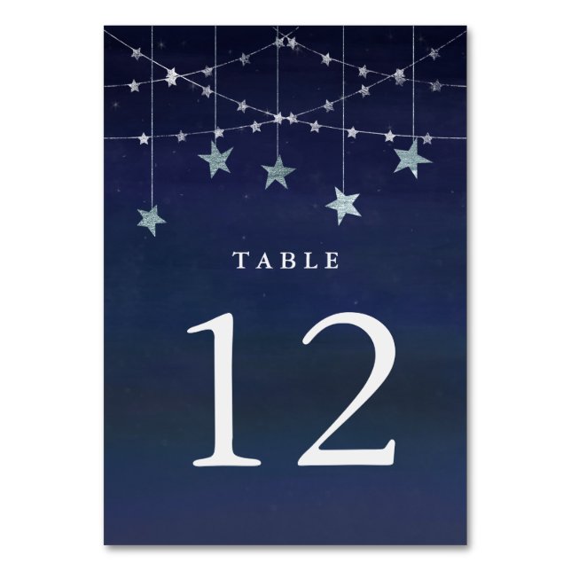 Numéro De Table Ciel nocturne avec des guirlandes d'étoiles (Par défaut)