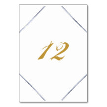 Classic Gold et Marine Mariage Numéro de tableau