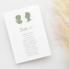 Numéro De Table Classic Regency Green Cameo Mariage