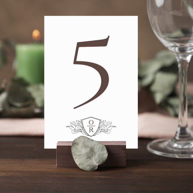Numéro De Table Classic Wedding Reception Table Number Card (Créateur téléchargé)