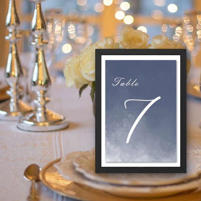 Numéro de table classique de la fumée bleue de la  (Créateur téléchargé)