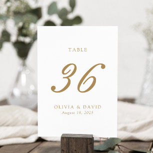 Numéro de table classique minimaliste