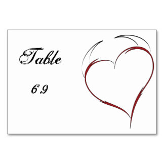 Numéro De Table Coeur avec cornes