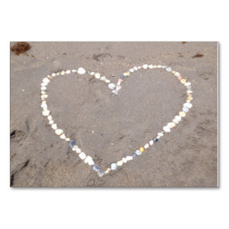 Numéro De Table Coeur Beach Shell