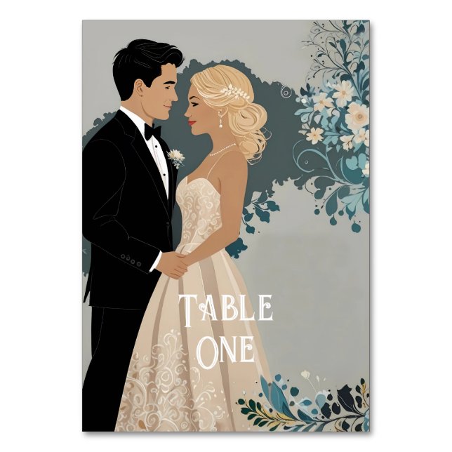 Numéro De Table Conception élégante et intemporelle des Faire-part (Dos)