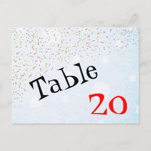 Numéro de table Confetti Carte postale