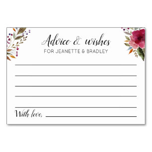 Numéro De Table Conseils et souhaits mariages aux fleurs bourguign