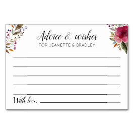 Numéro De Table Conseils et souhaits mariages aux fleurs bourguign