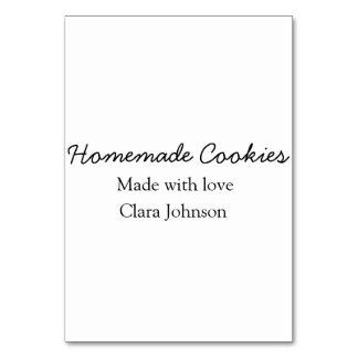 Numéro De Table Cookiers faits maison ajouter votre nom de texte j