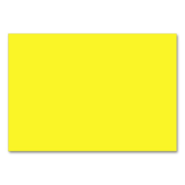 Numéro De Table Couleur jaune clair clair (Devant)
