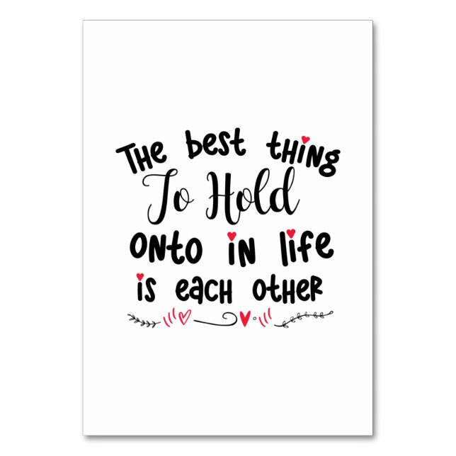 Numéro De Table Couple Cadeau La Meilleure Chose À Tenir (Par défaut)