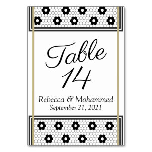 Numéro De Table Cravate noire Bistro français