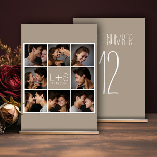 Numéro De Table Créez votre propre collection photo Mariage Monogr