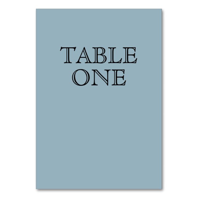 Numéro De Table Créez votre propre - Dusty Blue (Par défaut)
