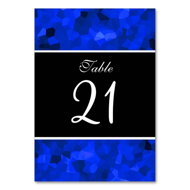 Numéro De Table Cristalliser Bleu (Par défaut)