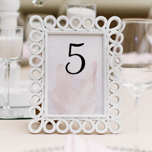 Numéro De Table Cristaux rose pâle