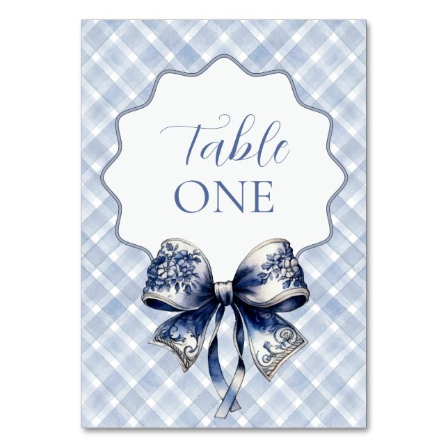 Numéro De Table Croquette bleue Numéro de tableau inspiré (Par défaut)