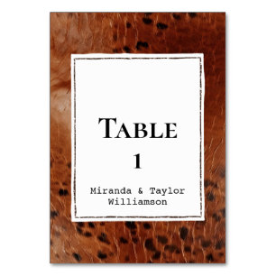 Numéro De Table Cuir Brown Faux