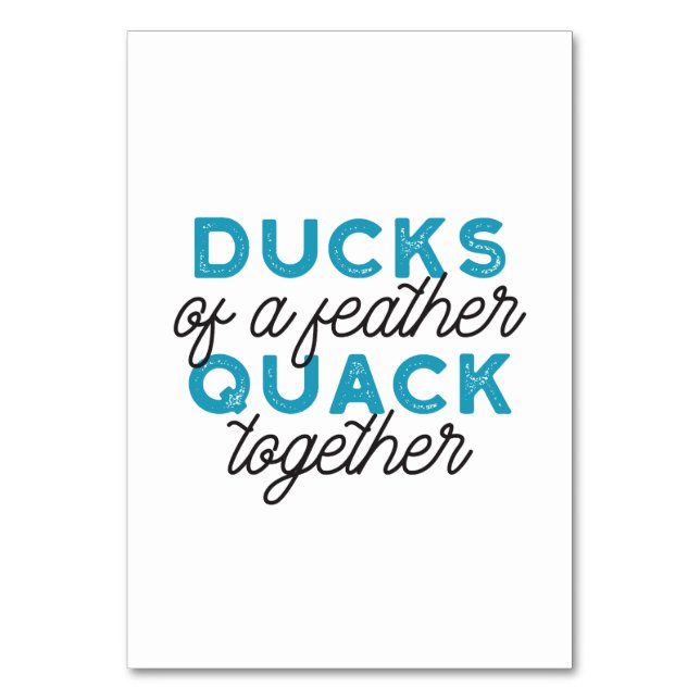 Numéro De Table Cute Funny Canards Puns Conception de devis (Par défaut)