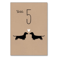 Dachshund Silhouettes Réception de mariage