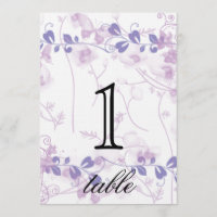 Numéro de table d'anniversaire lilas Visions Papil