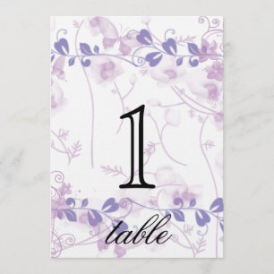 Numéro de table d'anniversaire lilas Visions Papil