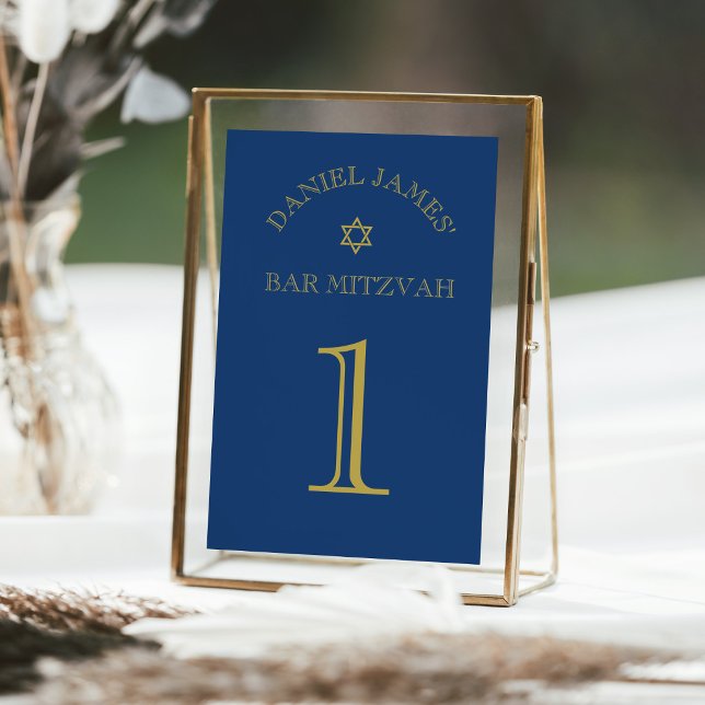 Numéro de table de Bar Mitzvah étoile simplement é (Créateur téléchargé)