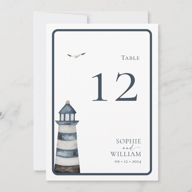 Numéro de table de bord de mer (Devant)