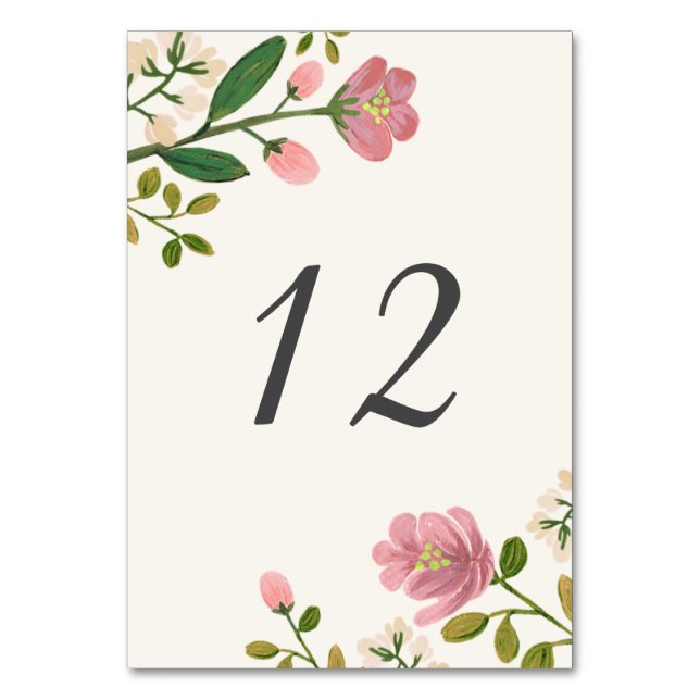 Numéro de table de bouquet transparent (Par défaut)