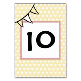 Numéro de table de Bunting de tracteur de Mariage