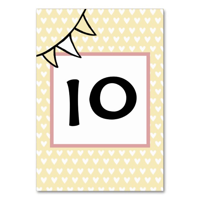 Numéro de table de Bunting de tracteur de Mariage  (Par défaut)