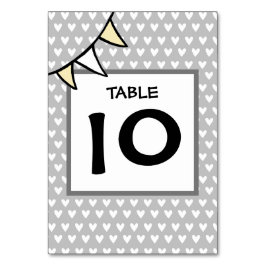 Numéro de table de Bunting de tracteur de Mariage
