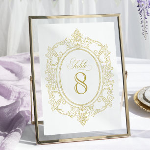 Numéro de table de Fête des mariées vintage
