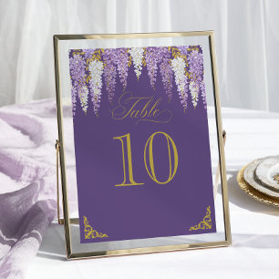 Numéro de table de la Fête des mariées Vintage pou