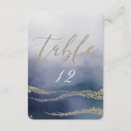 Numéro de table de mariage à l'aquarelle élégante