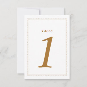 Numéro de table de mariage Art Déco 1920